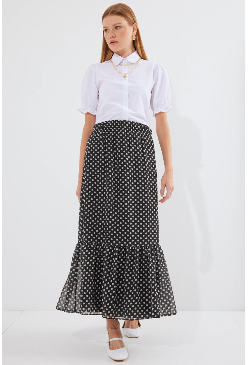 8010 Patterned Chiffon Skirt