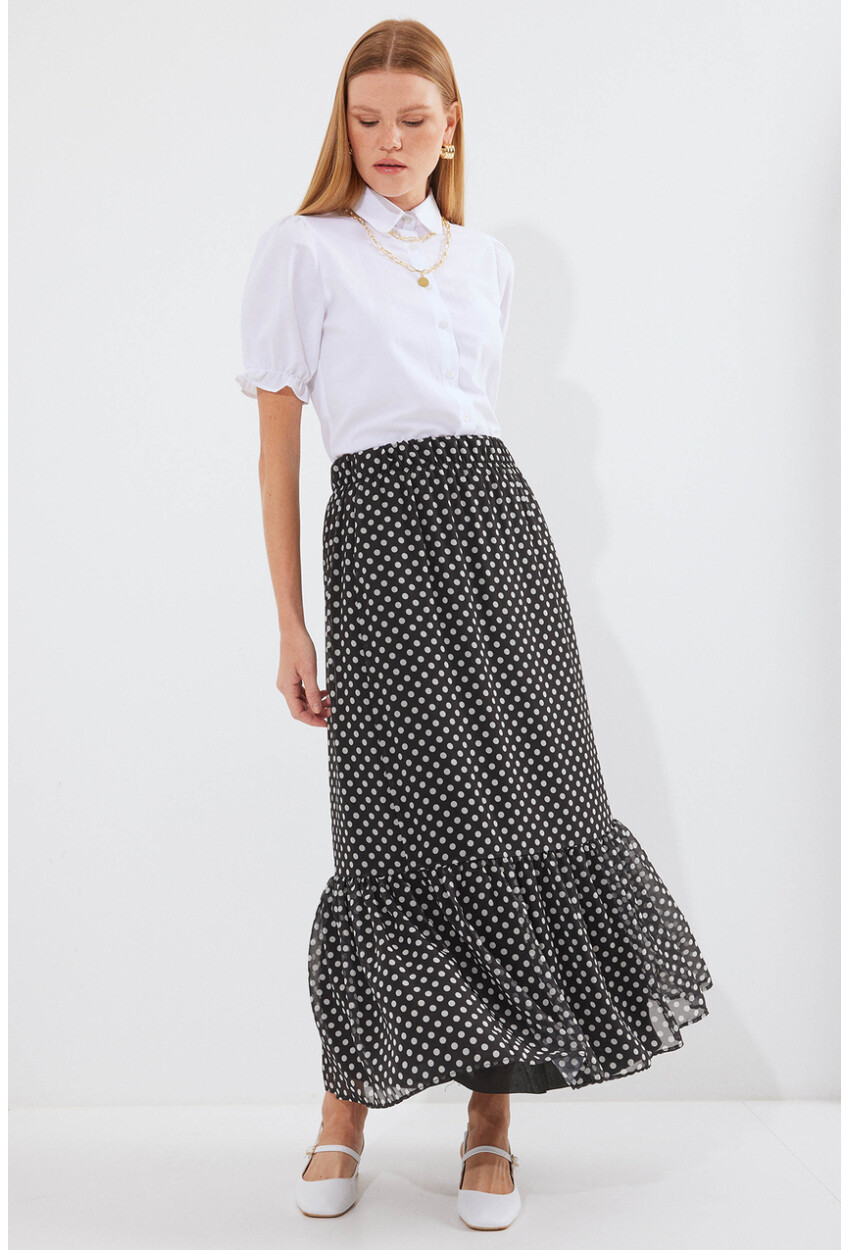 8010 Patterned Chiffon Skirt