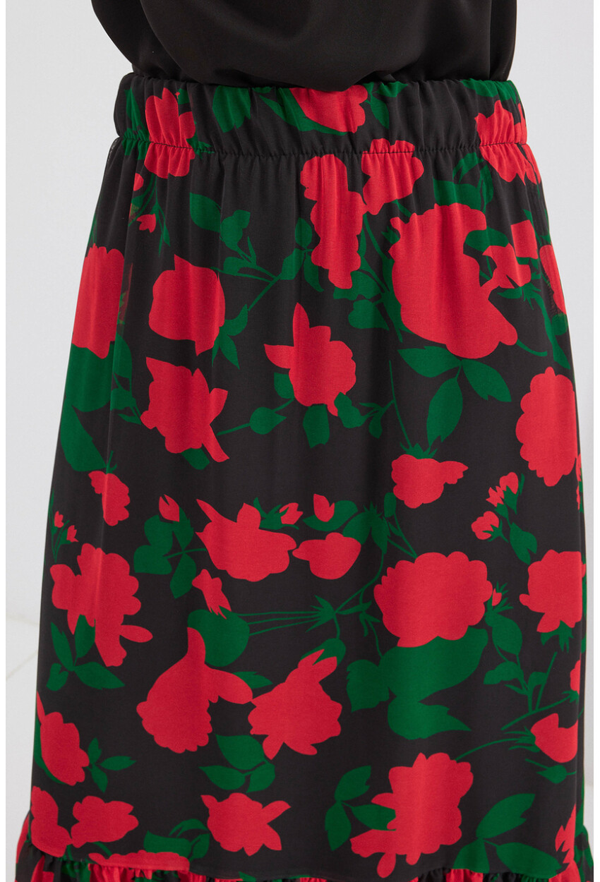 8010 Patterned Chiffon Skirt