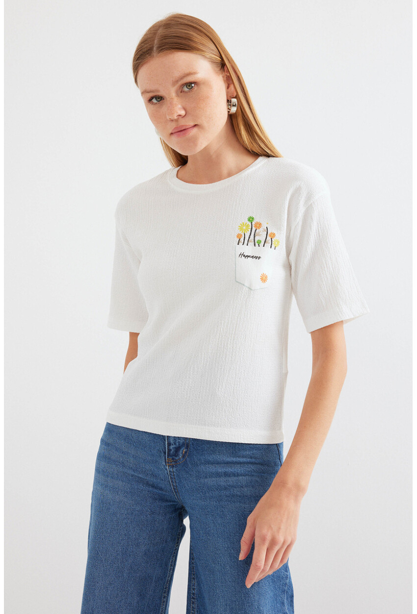 912 Printed Basic Knit T-Shirt