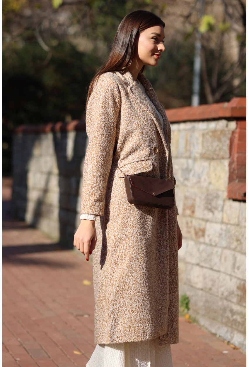 9127 Oversized Long Boucle Coat