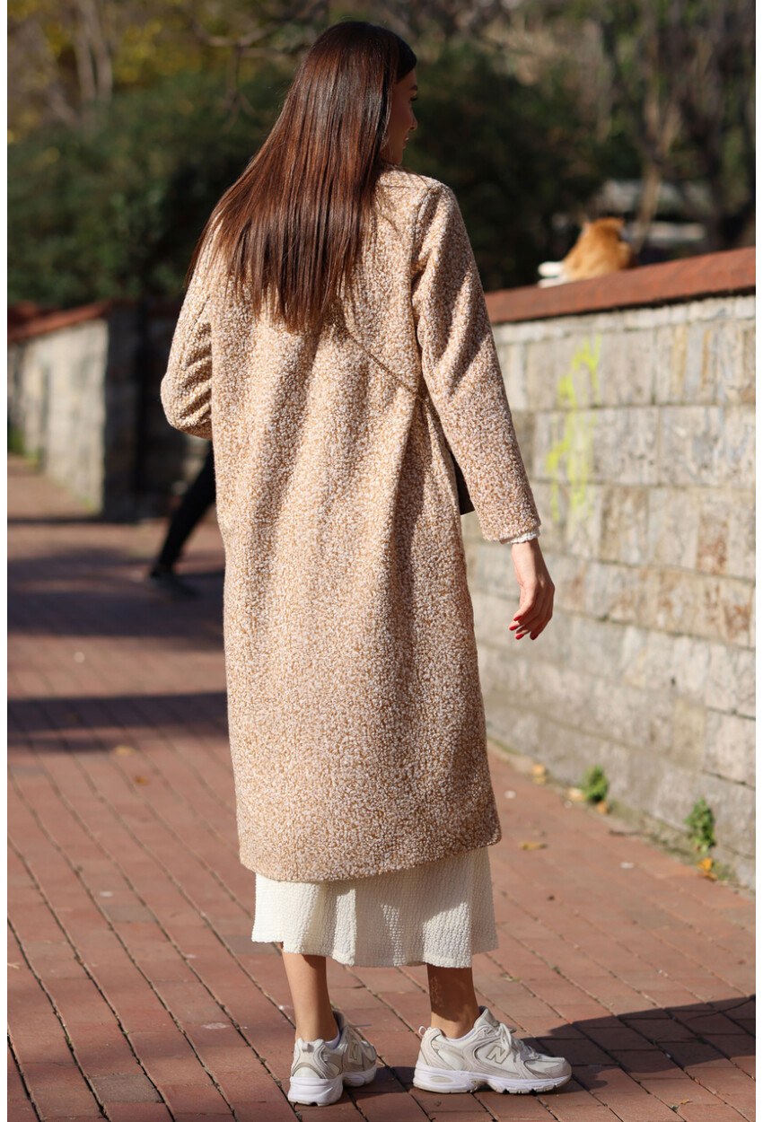 9127 Oversized Long Boucle Coat