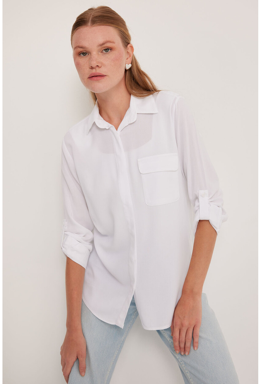 Womens Pocket Detailed Shirt 20234