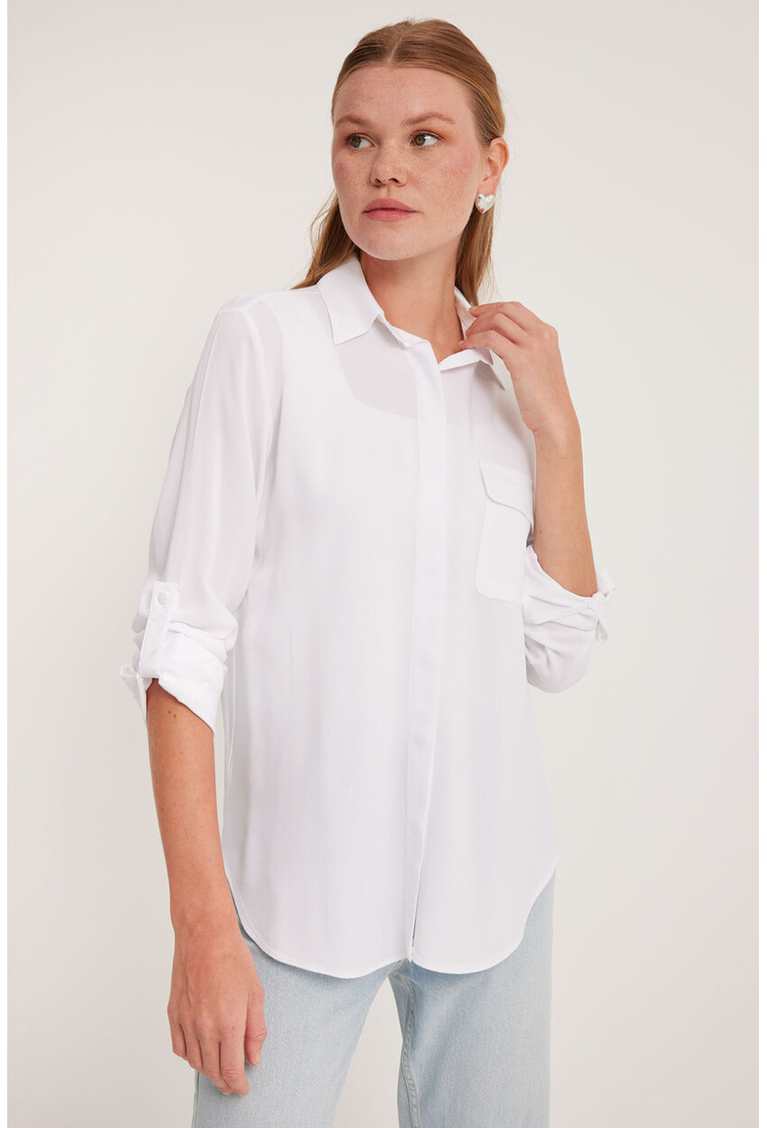 Womens Pocket Detailed Shirt 20234