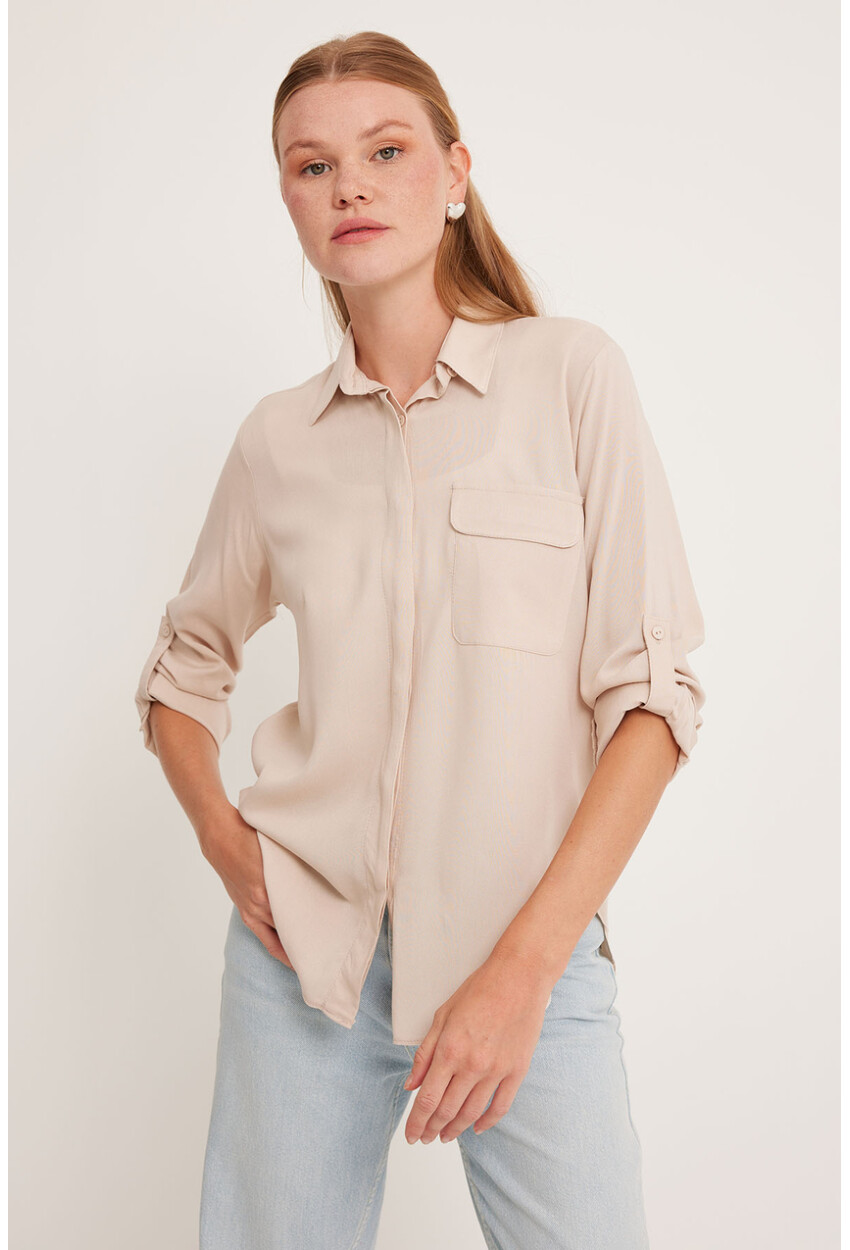 Womens Pocket Detailed Shirt 20234