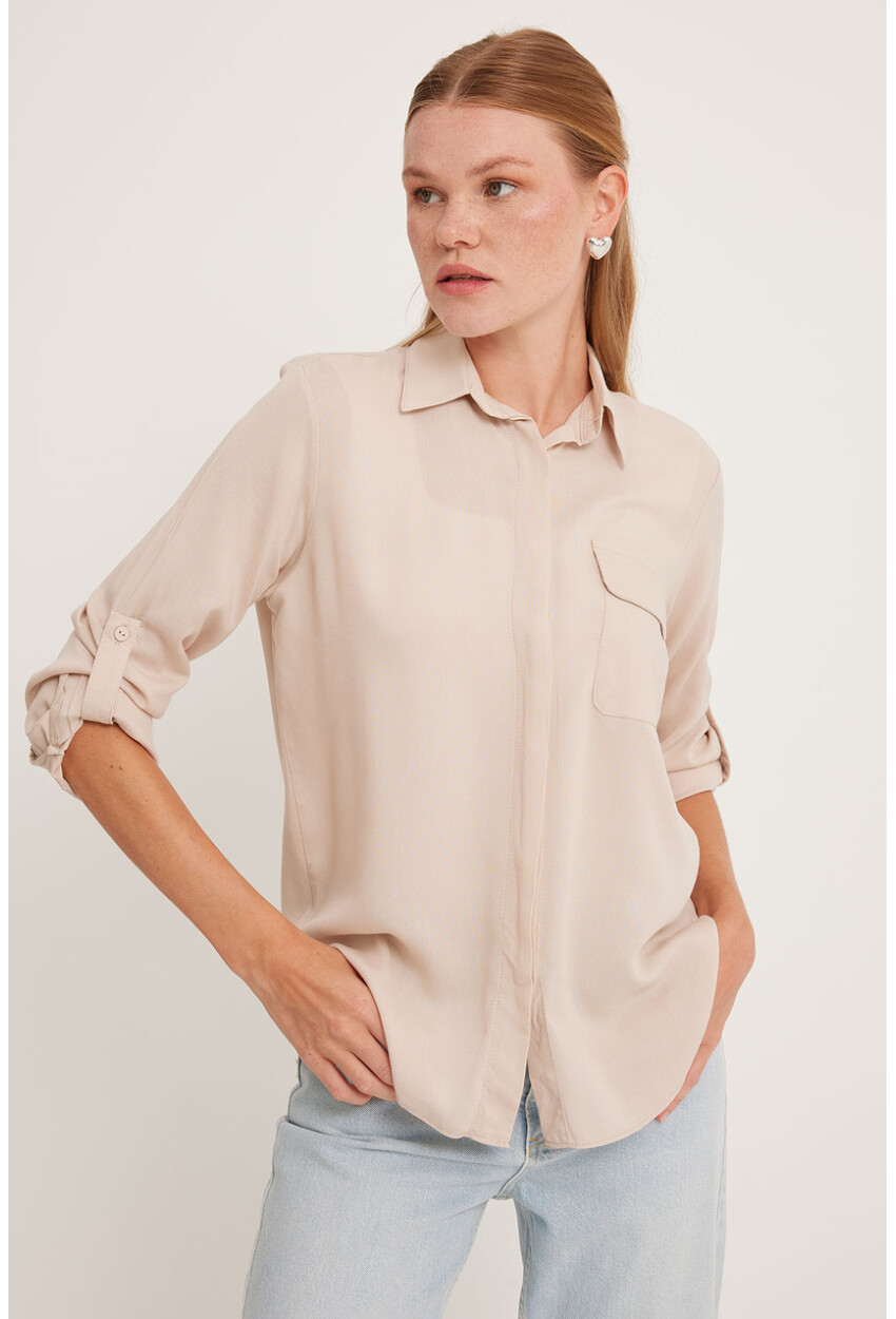 Womens Pocket Detailed Shirt 20234