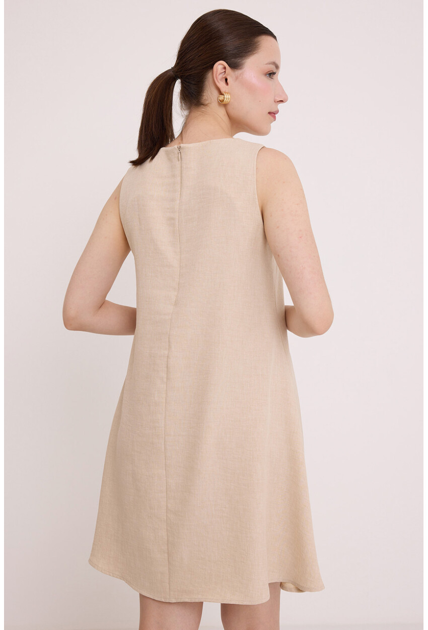 Womens Mini Linen Dress 2491