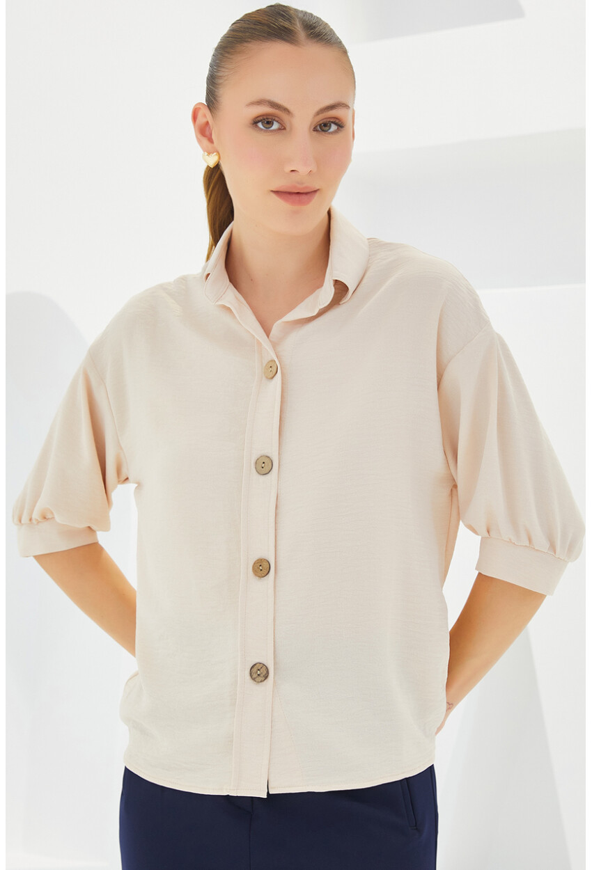 Short Sleeve Oversized Linen Shirt 20240