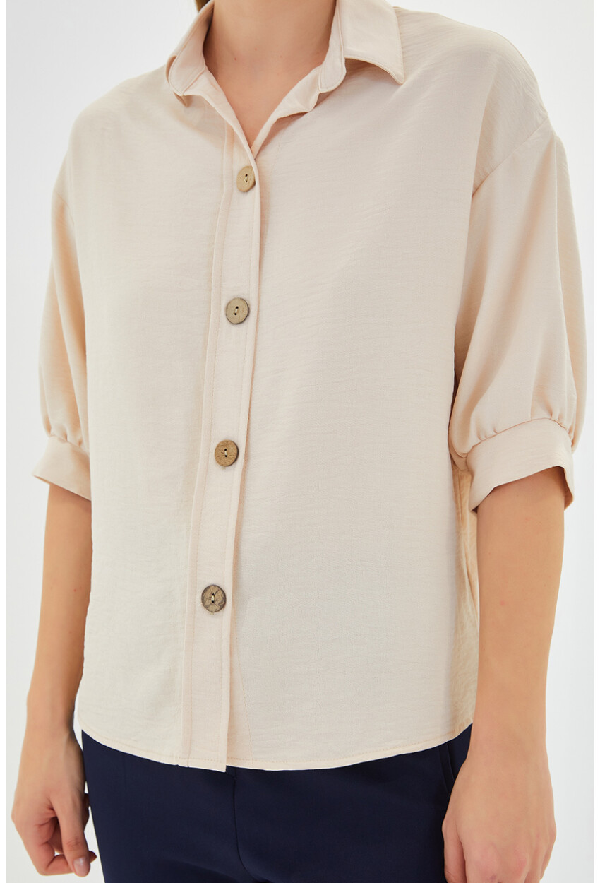 Short Sleeve Oversized Linen Shirt 20240