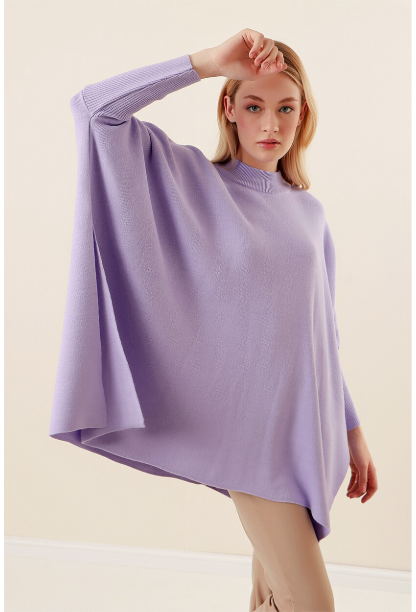 15783 Split Poncho Sweater