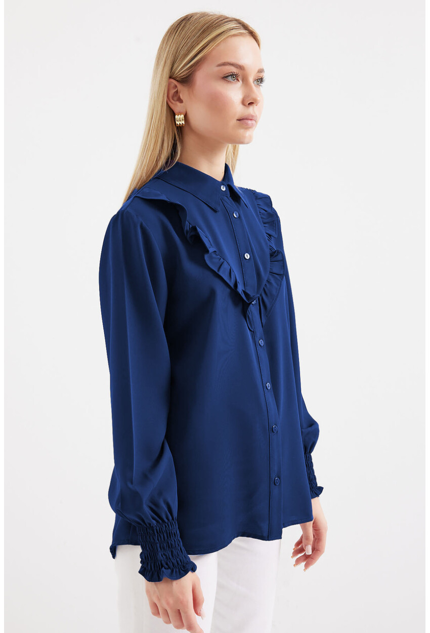 20223 Long Sleeve Shirt With Ruffles