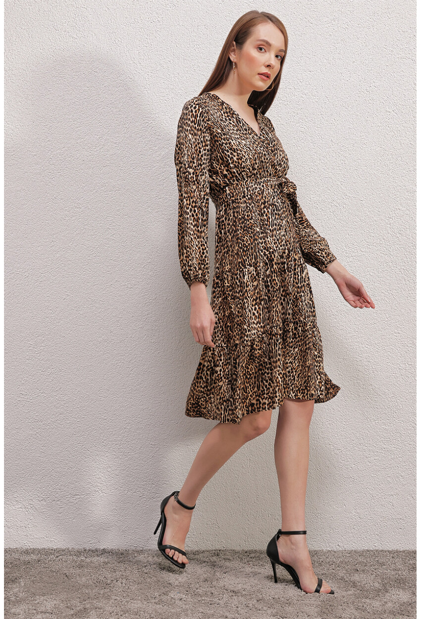 2320 Wrap Collar Dress