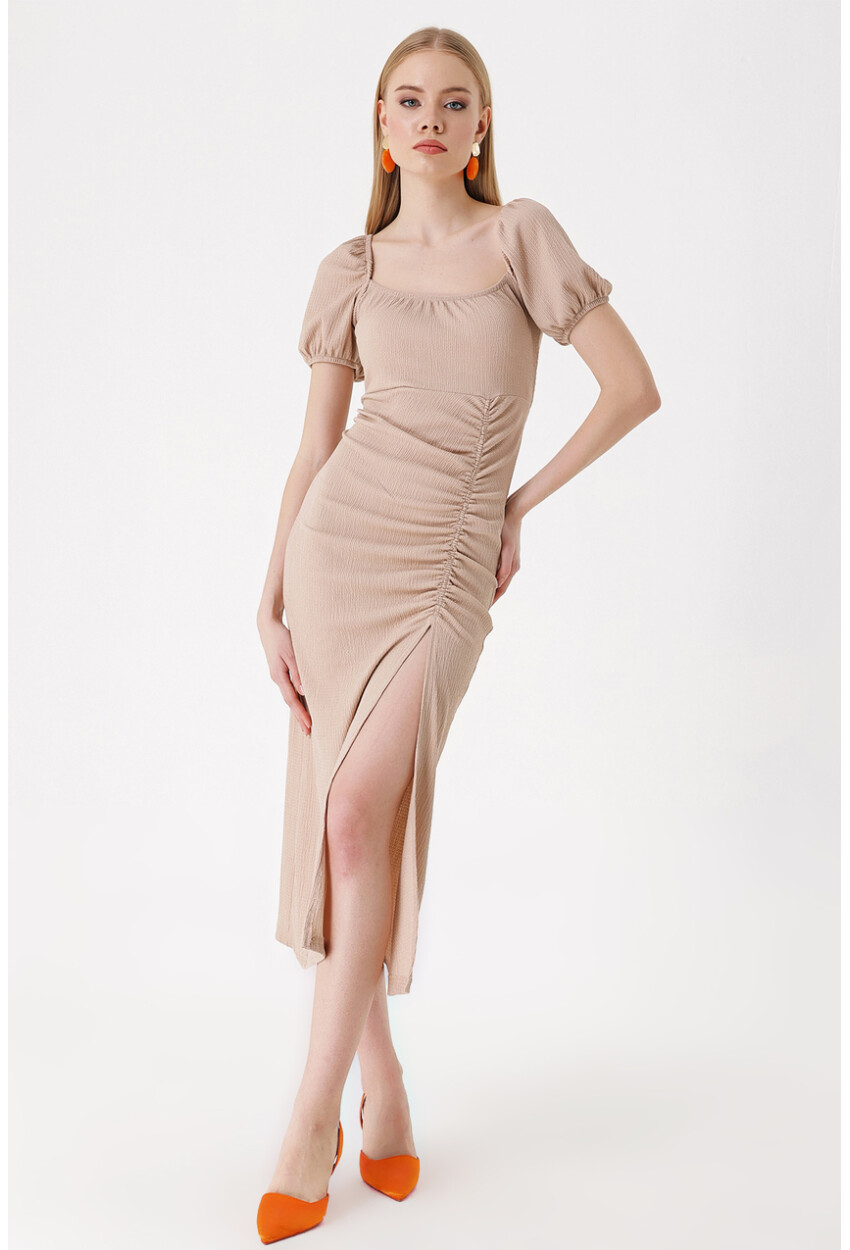 2396 Summer Knit Dress With Slit