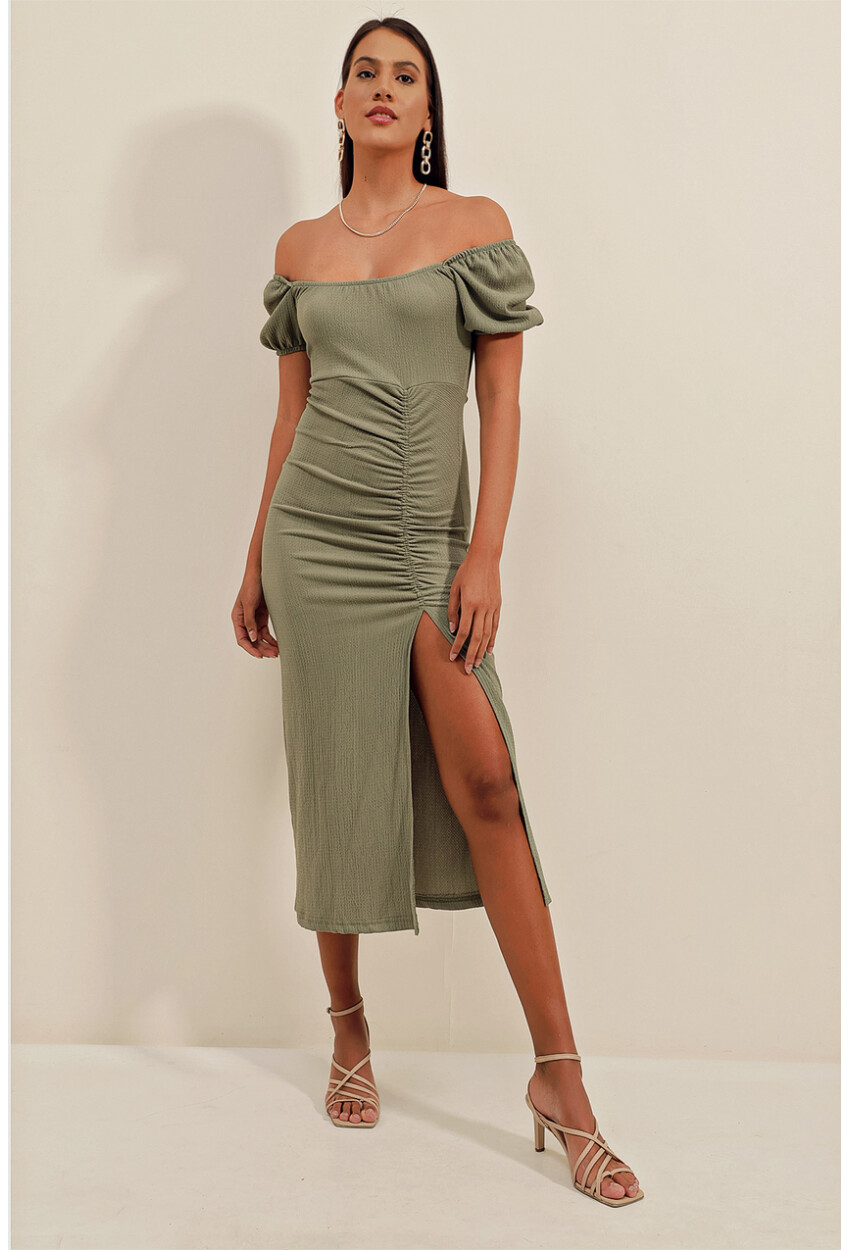 2396 Summer Knit Dress With Slit