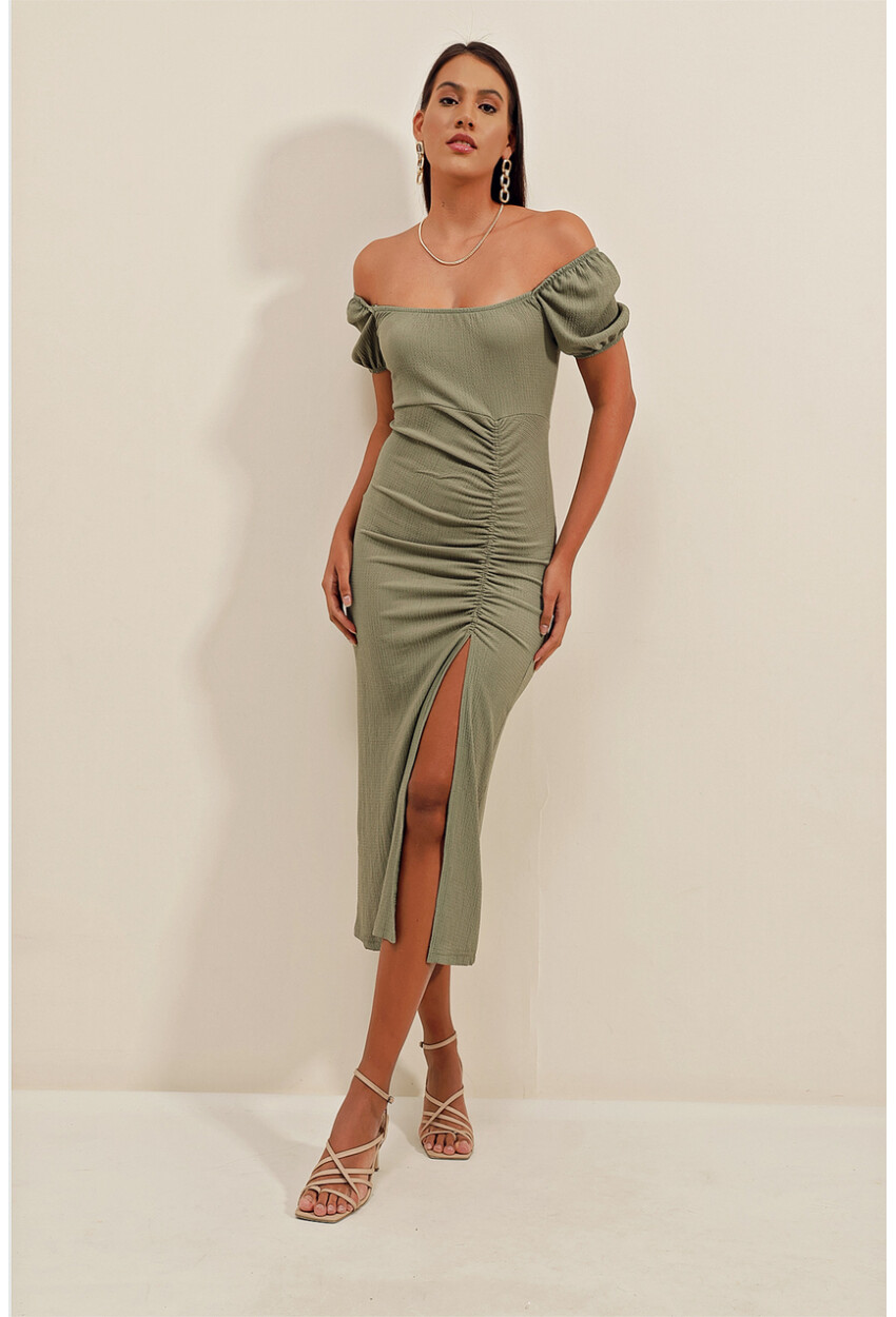 2396 Summer Knit Dress With Slit