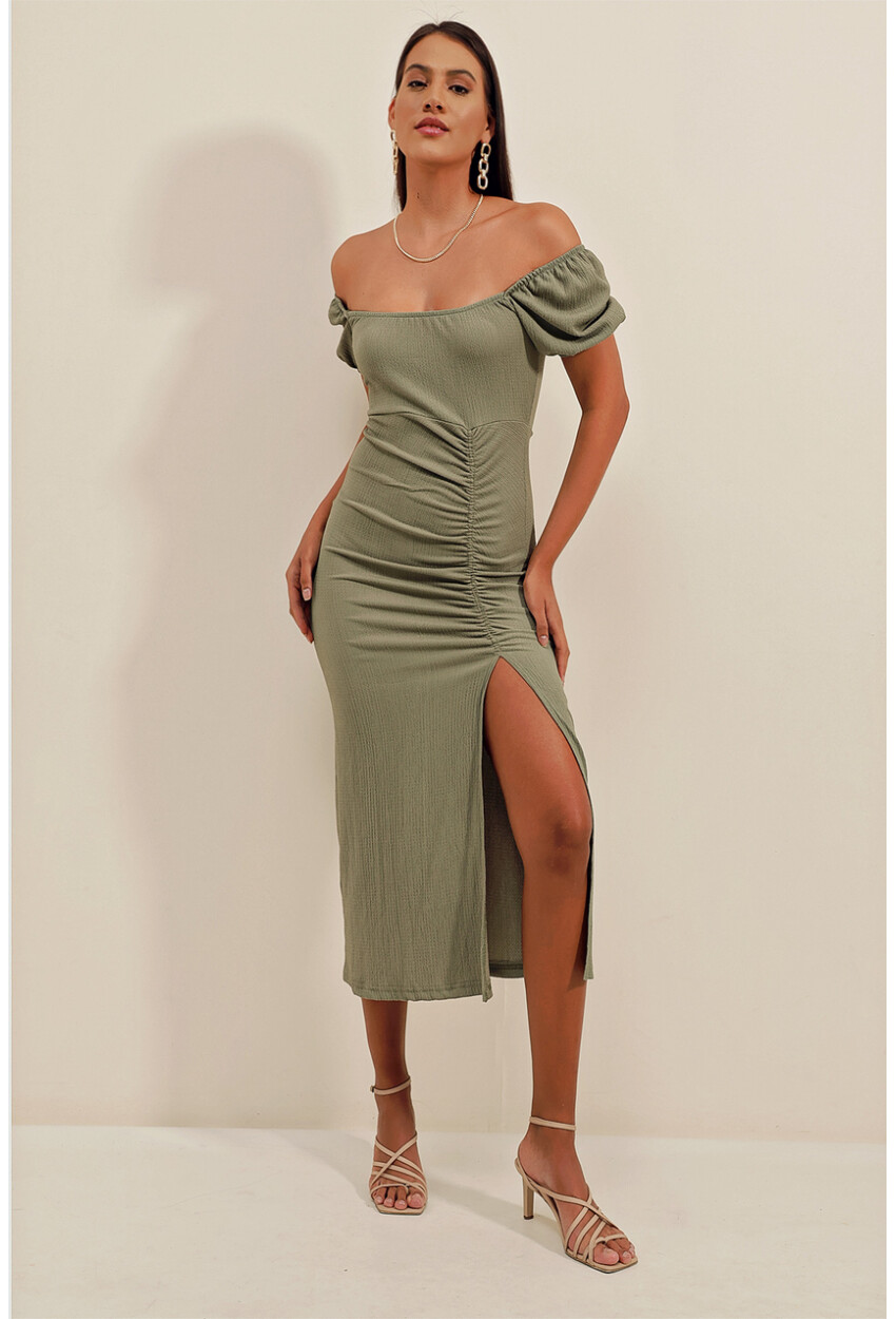 2396 Summer Knit Dress With Slit