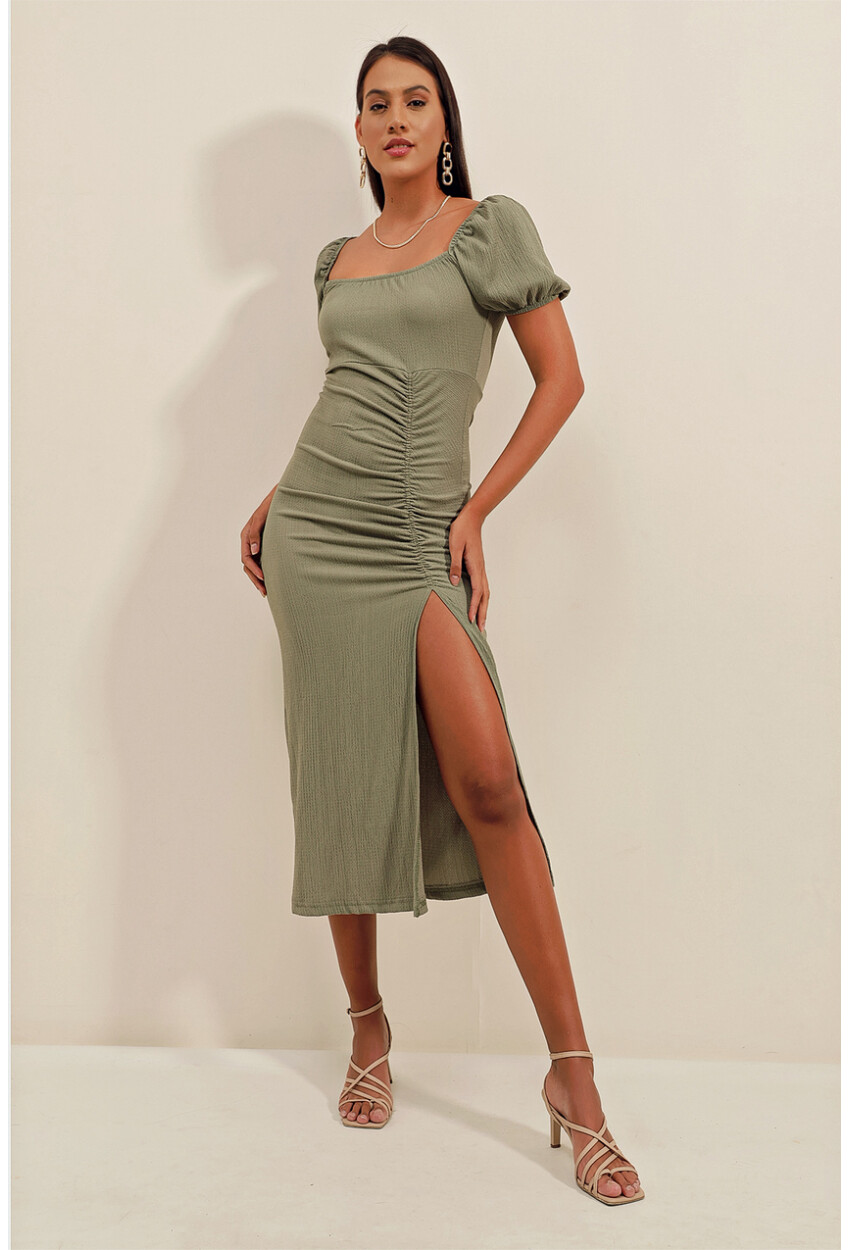 2396 Summer Knit Dress With Slit