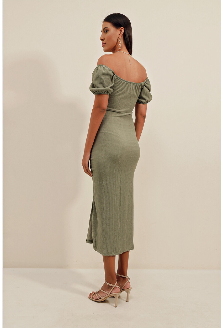 2396 Summer Knit Dress With Slit