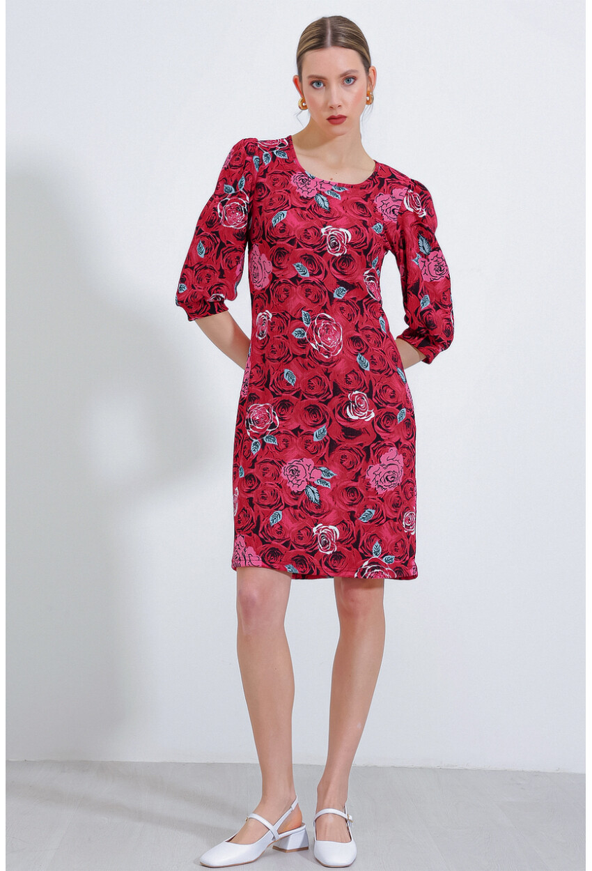 2477 Patterned Knit Dress