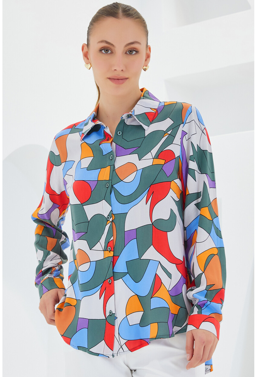 3721 Graphic Patterned Shirt