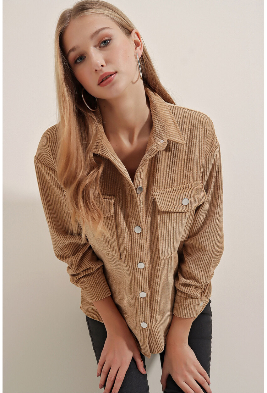 3865 Striped Corduroy Shirt