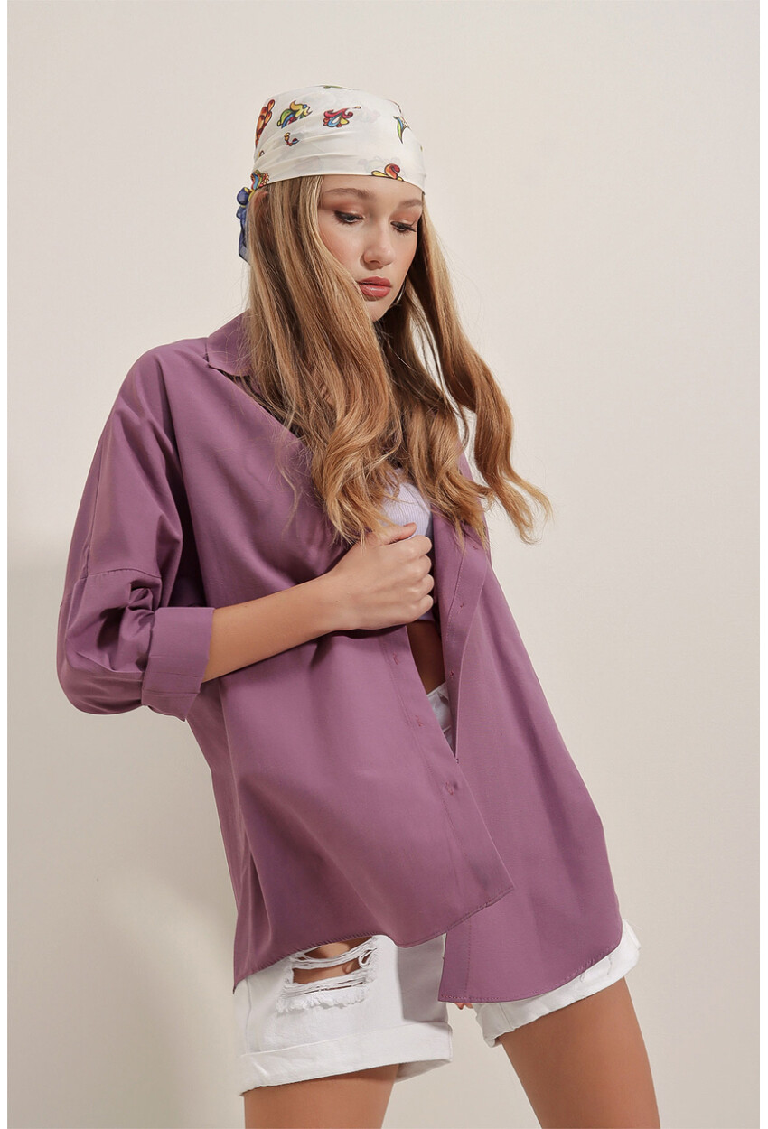 3900 Oversized Long Basic Shirt