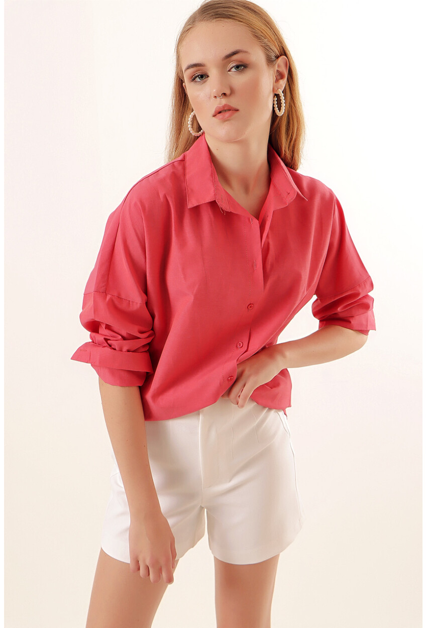 3900 Oversized Long Basic Shirt