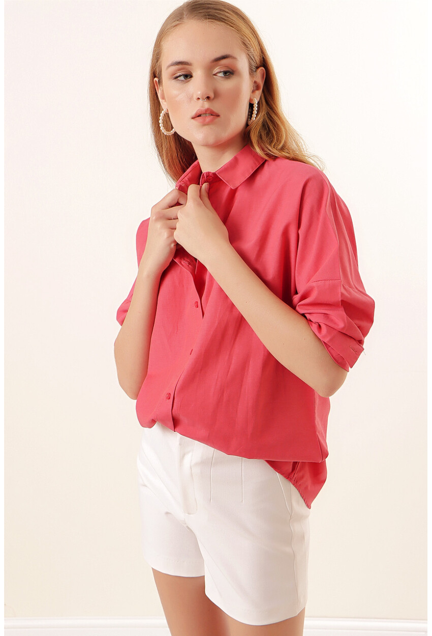 3900 Oversized Long Basic Shirt