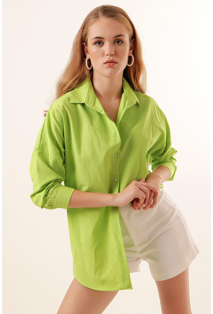 3900 Oversized Long Basic Shirt