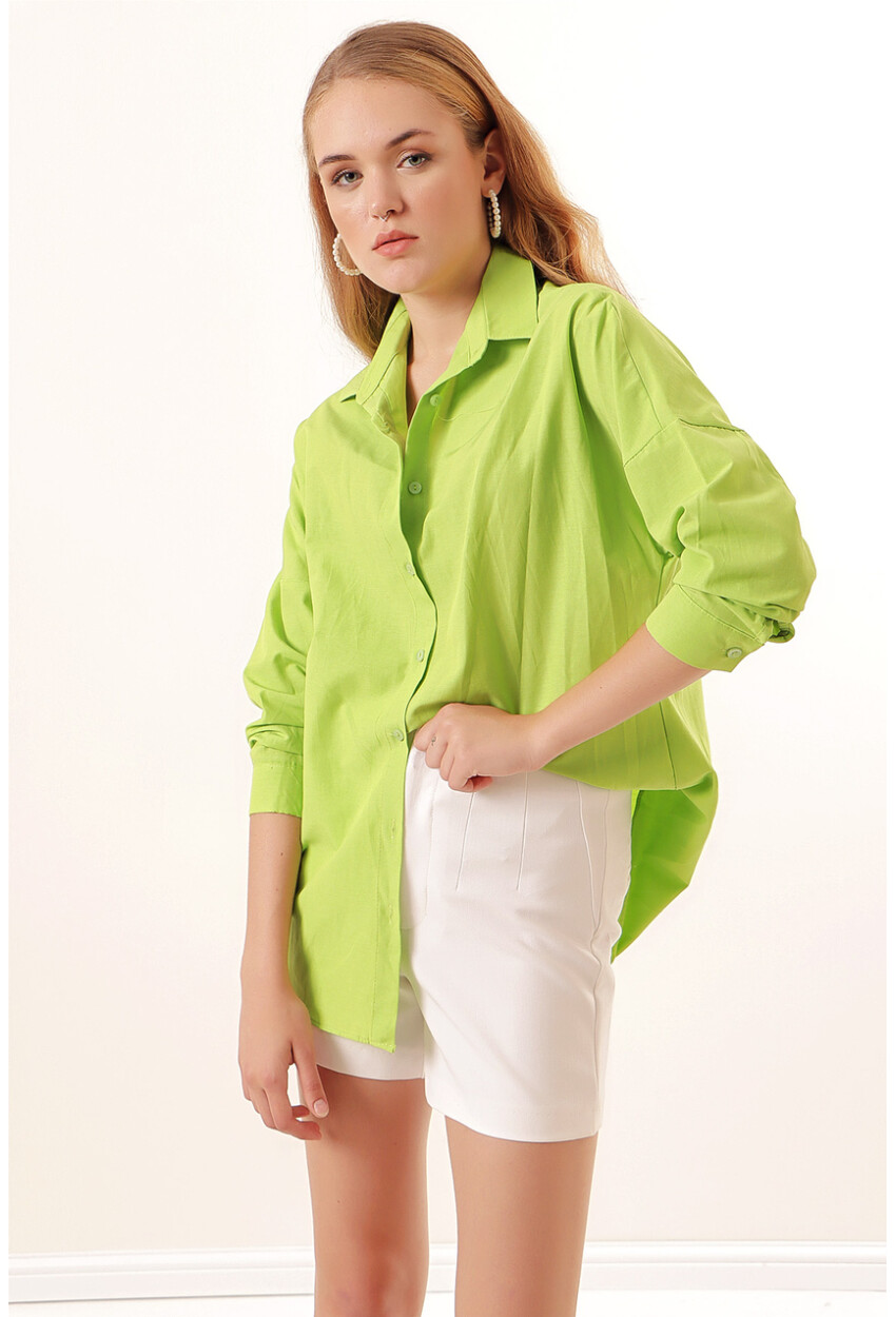 3900 Oversized Long Basic Shirt