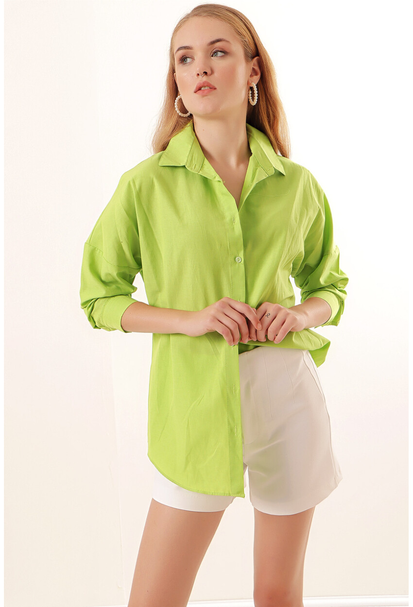 3900 Oversized Long Basic Shirt