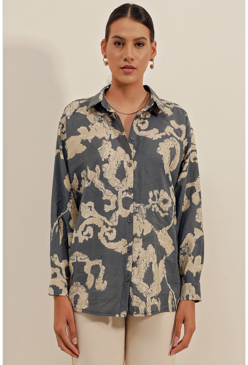 3900 Oversized Long Basic Shirt
