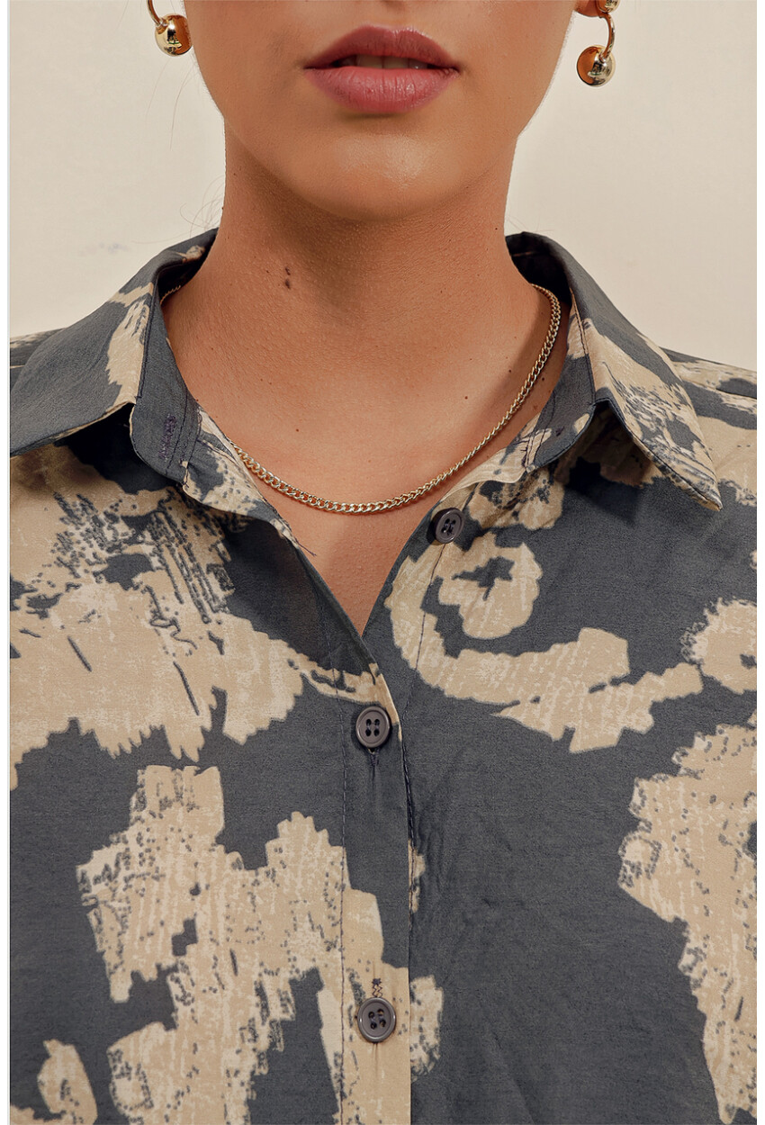 3900 Oversized Long Basic Shirt