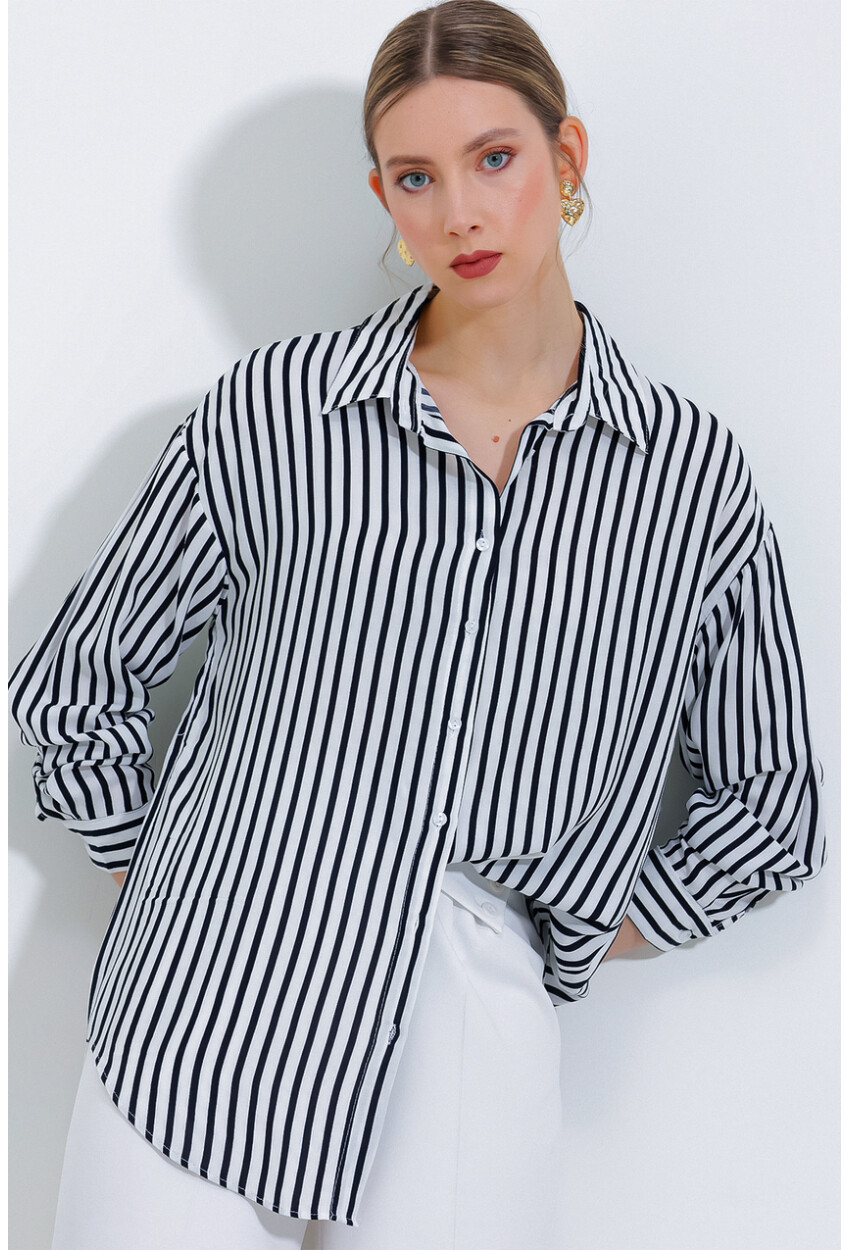 3900 Oversized Long Basic Shirt