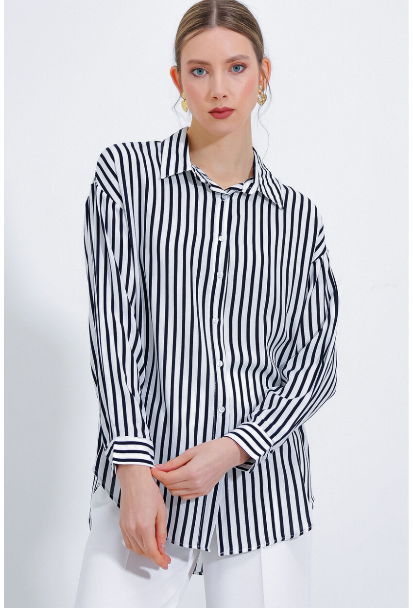 3900 Oversized Long Basic Shirt