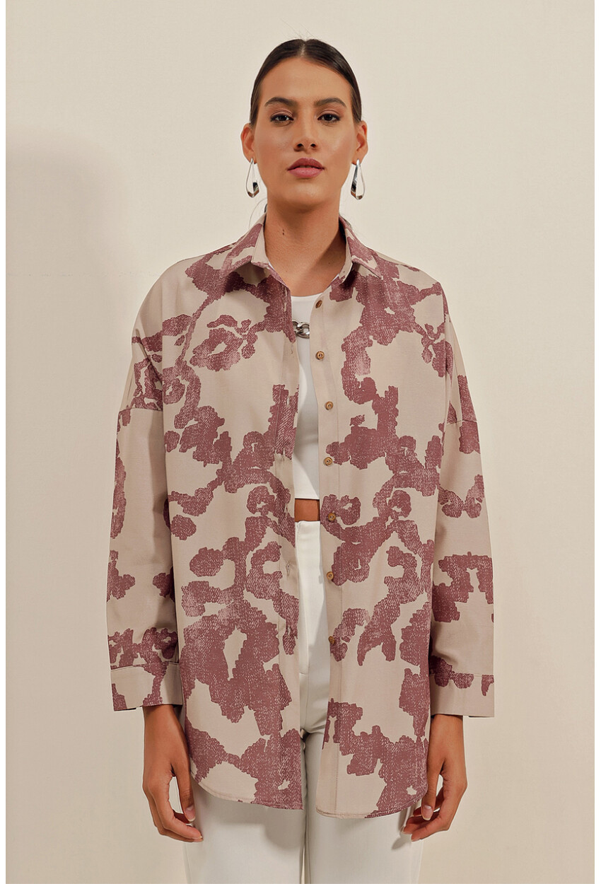 3900 Oversized Long Basic Shirt