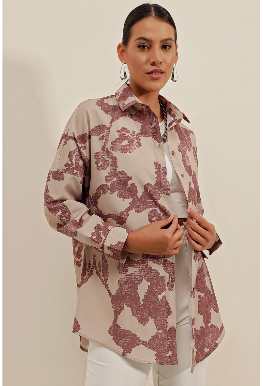 3900 Oversized Long Basic Shirt