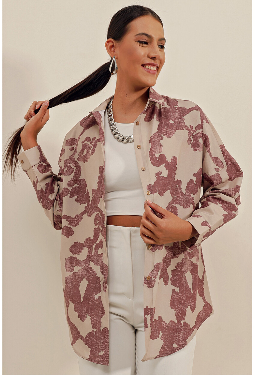 3900 Oversized Long Basic Shirt