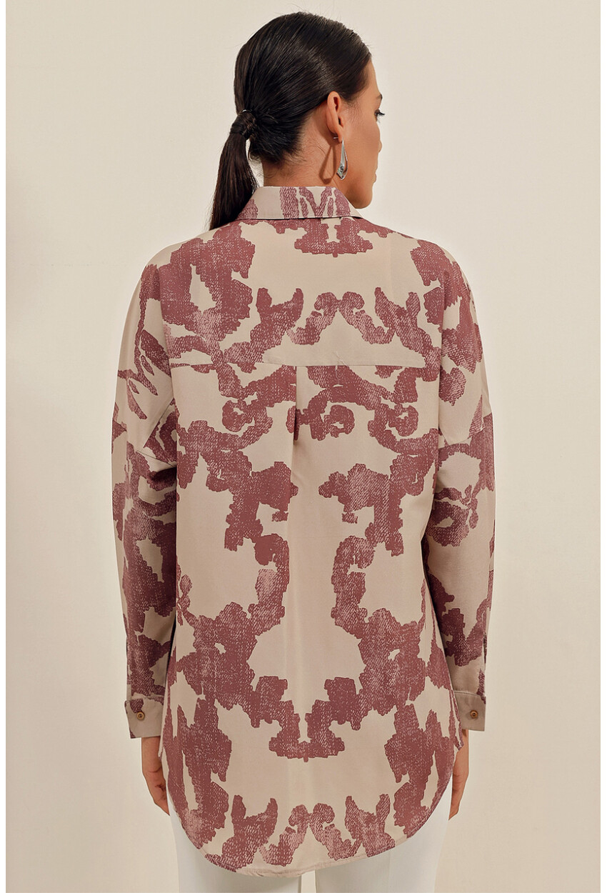 3900 Oversized Long Basic Shirt