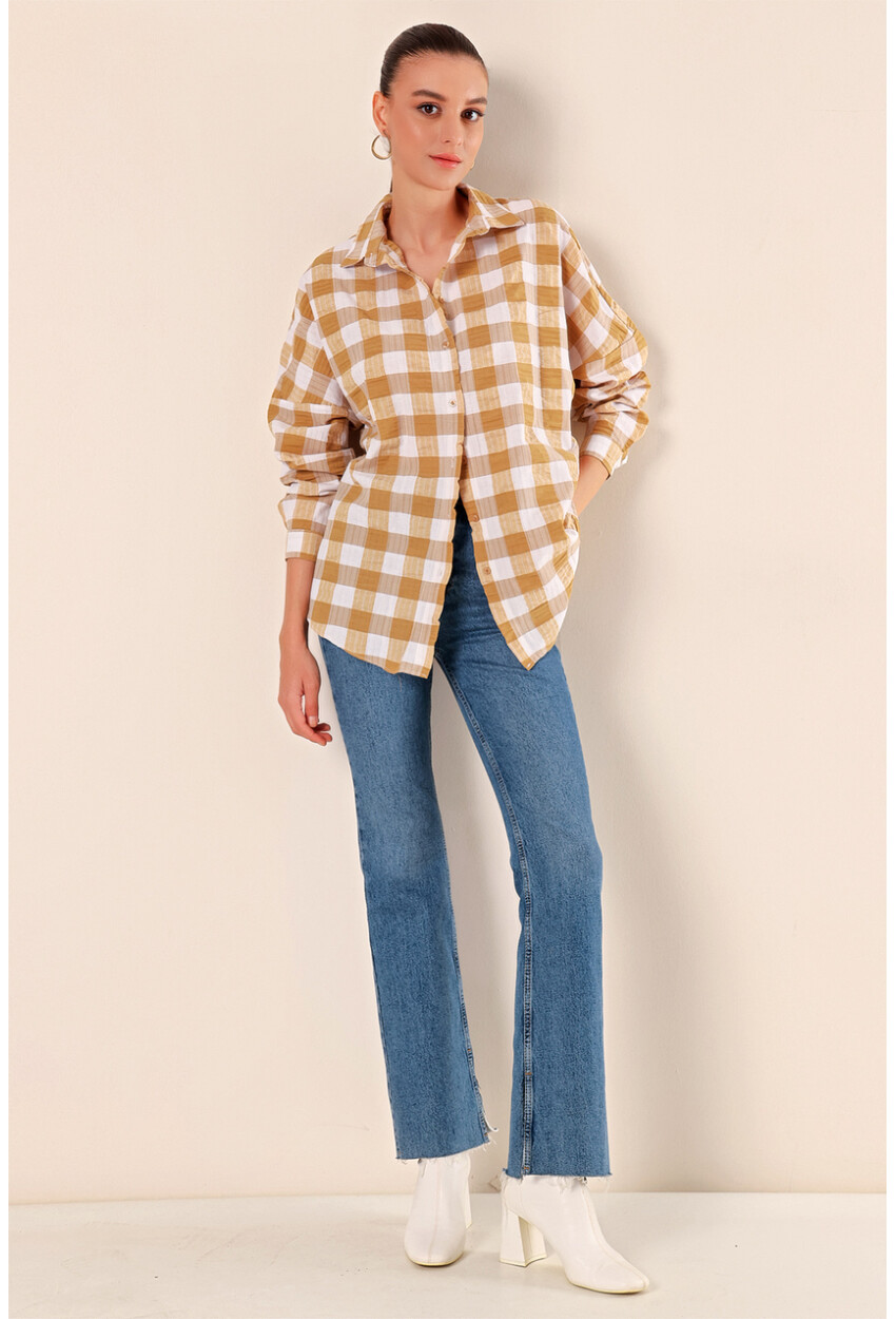 3900 Oversized Long Basic Shirt