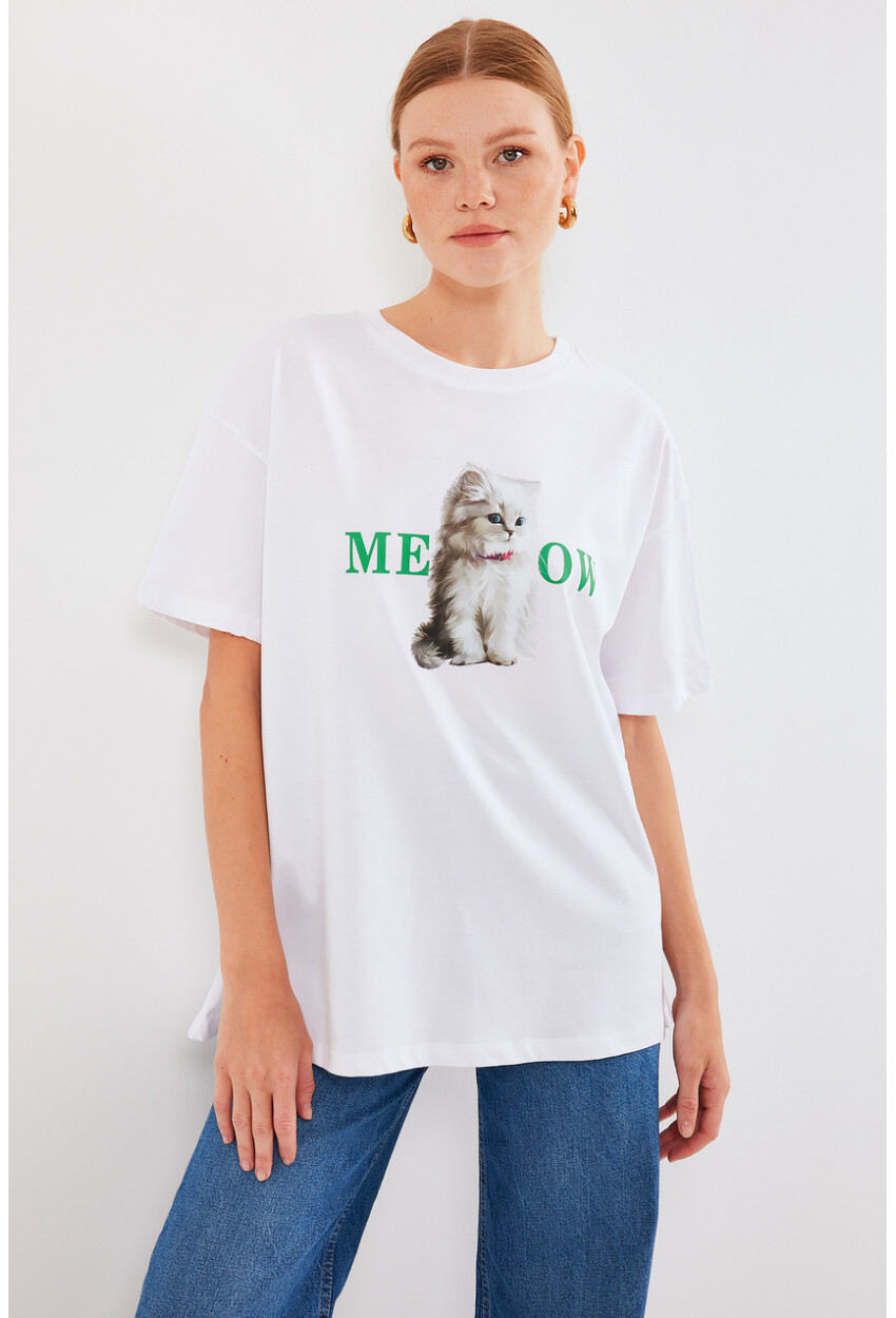 4319 Printed Oversized T-Shirt