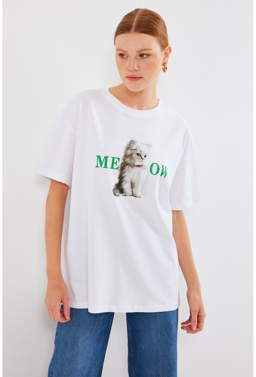 4319 Printed Oversized T-Shirt