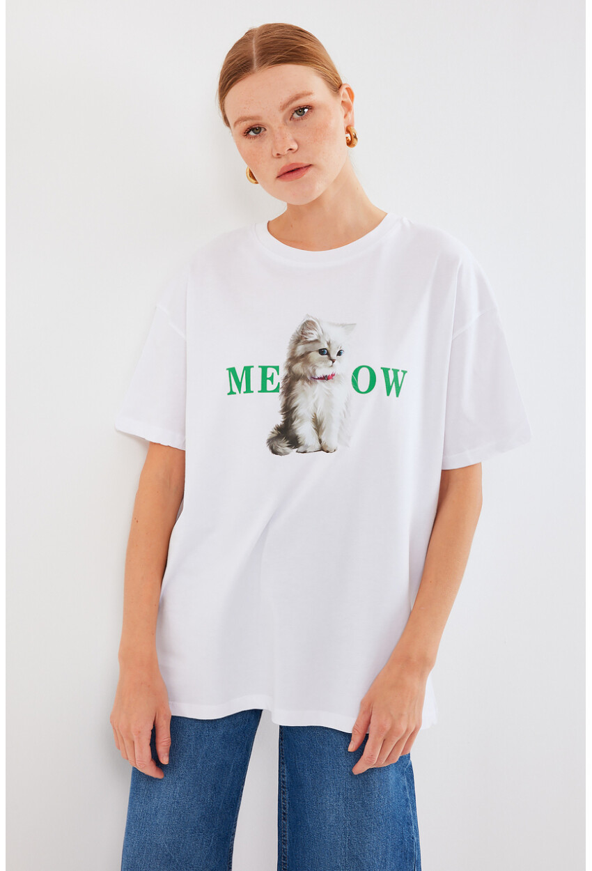 4319 Printed Oversized T-Shirt