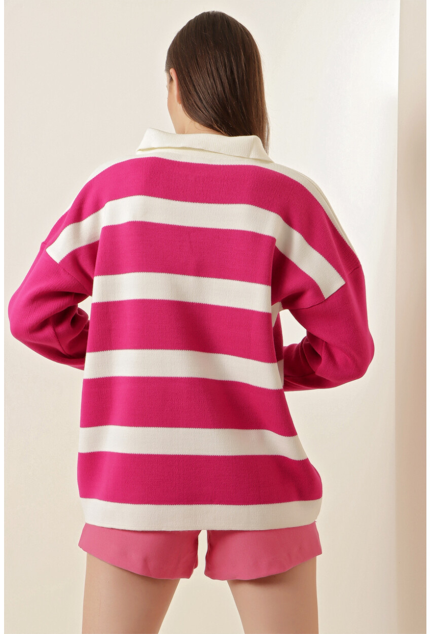 4512 Striped Oversized Sweater