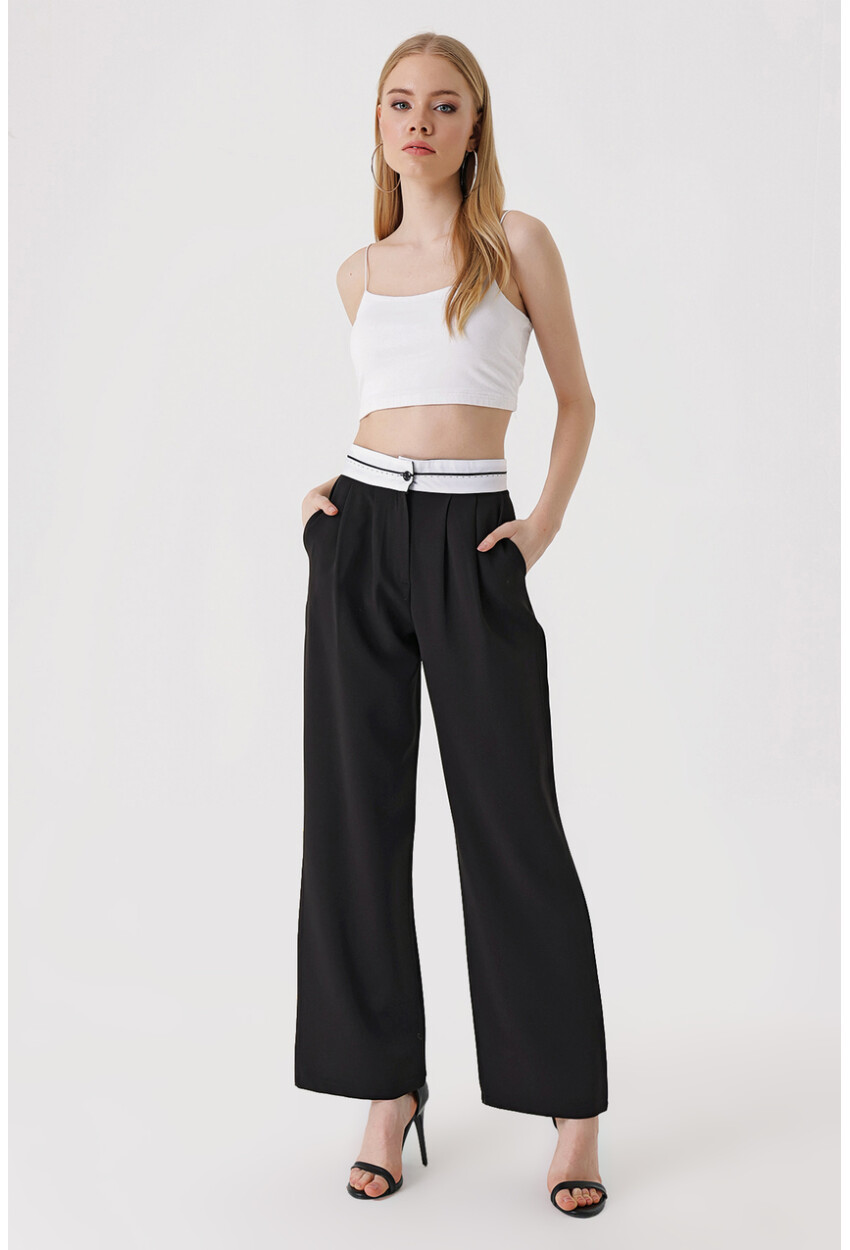 6572 Reverse Waist Palazzo Pants