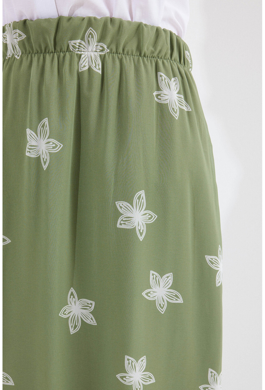 8010 Patterned Chiffon Skirt