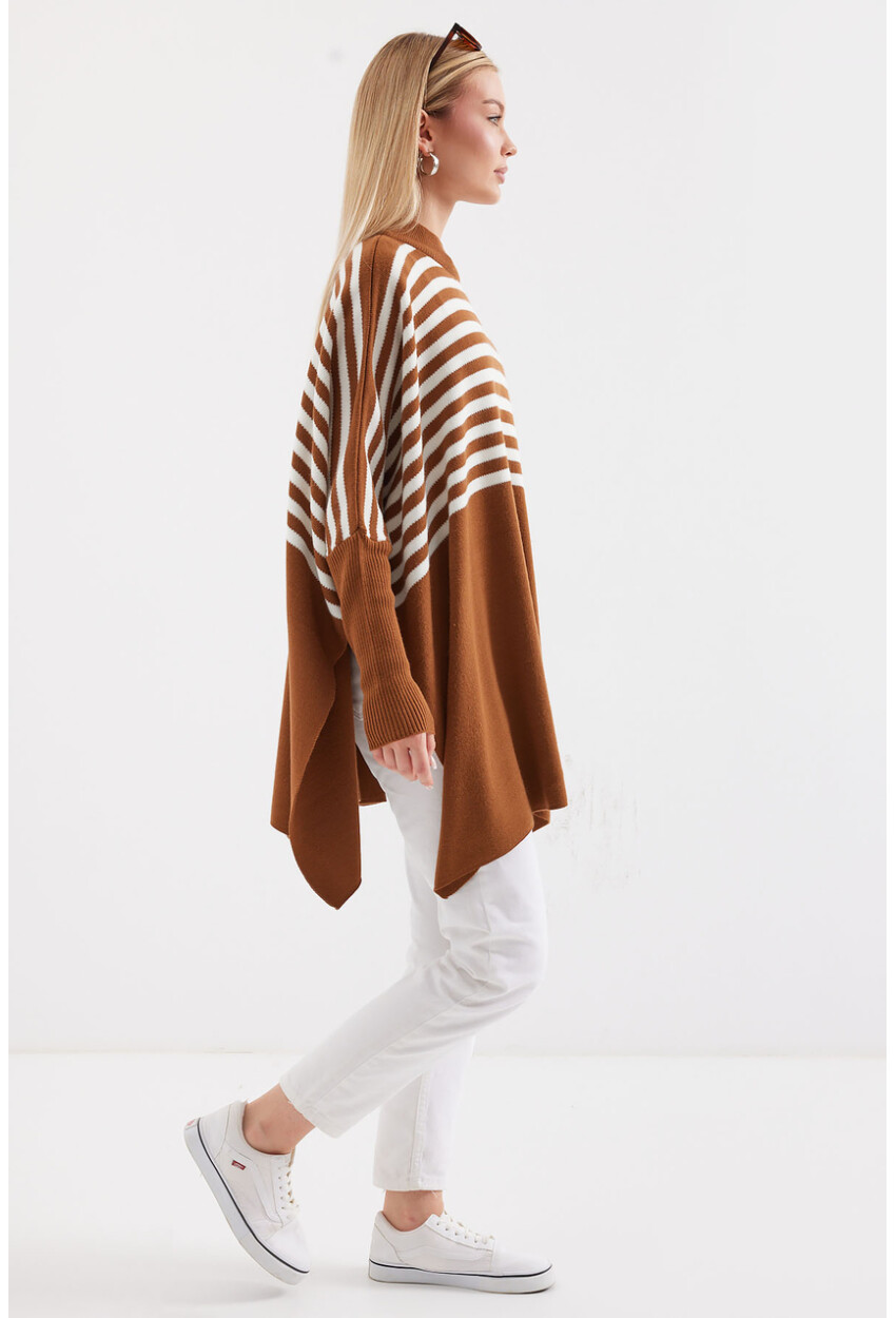 15783 Split Poncho Sweater