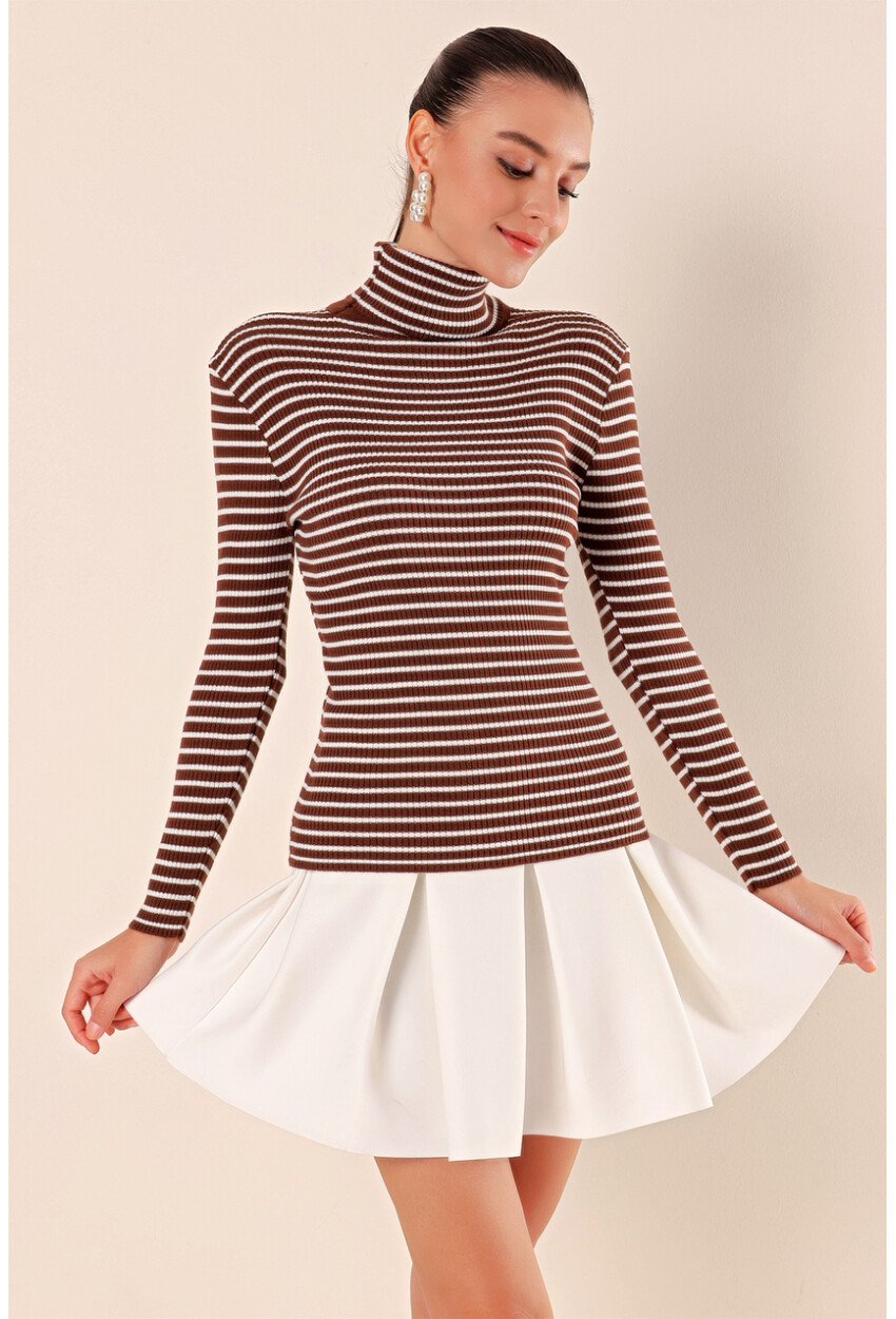 15829 Striped Knit Sweater