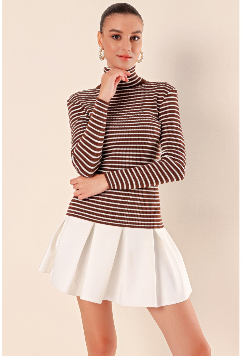 15829 Striped Knit Sweater