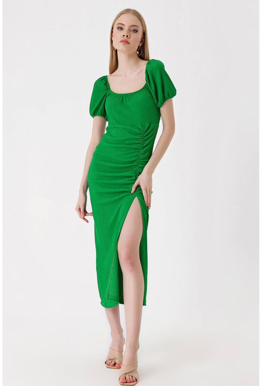 2396 Summer Knit Dress With Slit